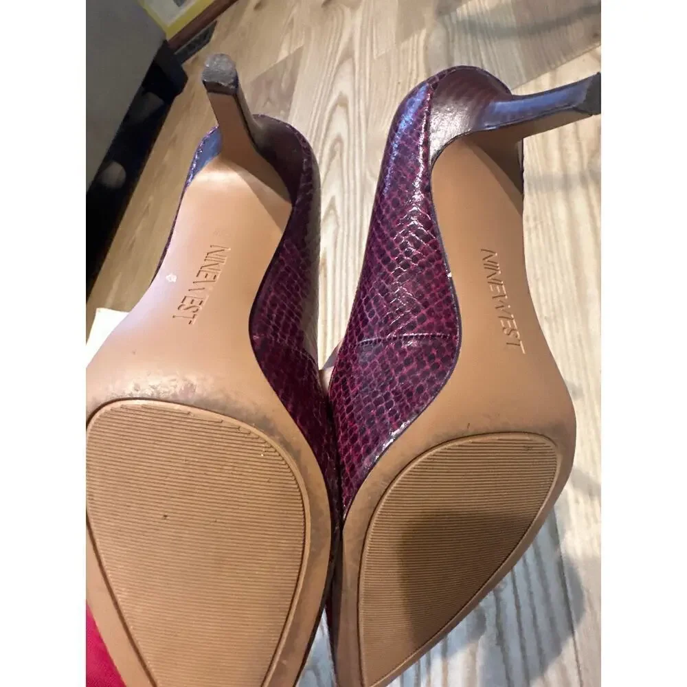 Nine West Heels, Women’s size 6,, burgundy - Picture 5 of 8